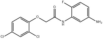 N-(5-Amino-2-fluorophenyl)-2-(2,4-dichlorophenoxy)acetamide 化学構造式