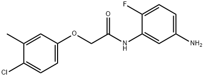 N-(5-Amino-2-fluorophenyl)-2-(4-chloro-3-methylphenoxy)acetamide Struktur