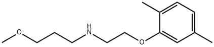 N-[2-(2,5-Dimethylphenoxy)ethyl]-3-methoxy-1-propanamine 化学構造式