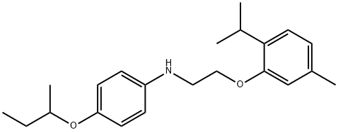 N-[4-(sec-Butoxy)phenyl]-N-[2-(2-isopropyl-5-methylphenoxy)ethyl]amine Structure