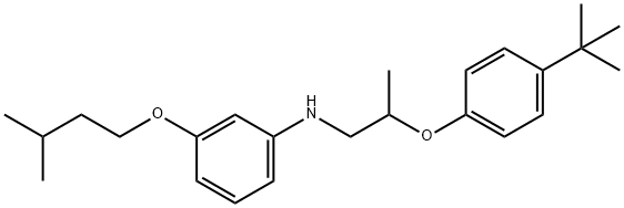 N-{2-[4-(tert-Butyl)phenoxy]propyl}-3-(isopentyloxy)aniline Struktur