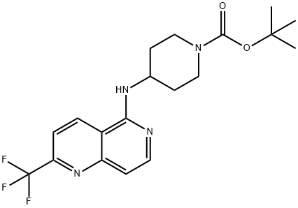 tert-Butyl 4-(2-(trifluoromethyl)-1,6-naphthyridin-5-ylamino)piperidine-1-carboxy,1040682-38-9,结构式