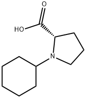 1-シクロヘキシルピロリジン-2-カルボン酸 化学構造式