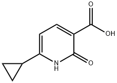 6-シクロプロピル-2-オキソ-1,2-ジヒドロ-3-ピリジンカルボン酸 化学構造式