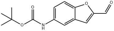 tert-butyl N-(2-formyl-1-benzofuran-5-yl)carbamate Struktur