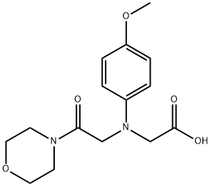 [(4-methoxyphenyl)(2-morpholin-4-yl-2-oxoethyl)amino]acetic acid Struktur