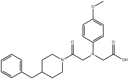 [[2-(4-benzylpiperidin-1-yl)-2-oxoethyl](4-methoxyphenyl)amino]acetic acid Structure