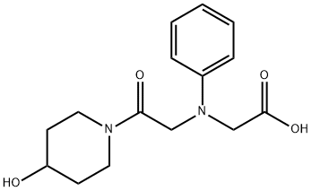 [[2-(4-hydroxypiperidin-1-yl)-2-oxoethyl](phenyl)amino]acetic acid,1142211-90-2,结构式