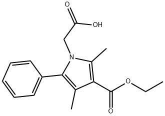 [3-(ethoxycarbonyl)-2,4-dimethyl-5-phenyl-1H-pyrrol-1-yl]acetic acid Structure
