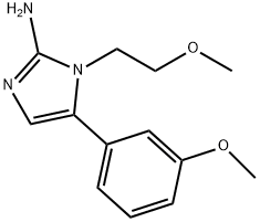 1-(2-methoxyethyl)-5-(3-methoxyphenyl)-1H-imidazol-2-amine Struktur