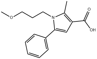 1-(3-methoxypropyl)-2-methyl-5-phenyl-1H-pyrrole-3-carboxylic acid Structure