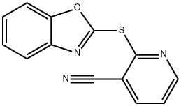 2-(1,3-benzoxazol-2-ylthio)nicotinonitrile,172886-26-9,结构式