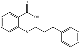 2-(3-苯基丙基硫代)苯甲酸, 366801-27-6, 结构式