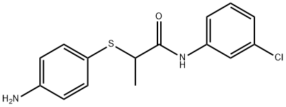 2-[(4-aminophenyl)thio]-N-(3-chlorophenyl)propanamide Structure