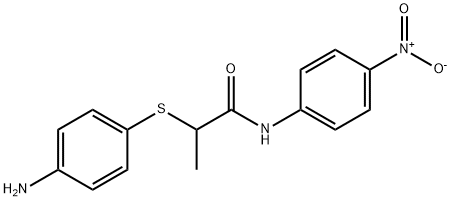 2-[(4-aminophenyl)thio]-N-(4-nitrophenyl)propanamide,899589-31-2,结构式