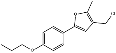 3-(氯甲基)-2-甲基-5-(4-丙氧芬基)呋喃 结构式