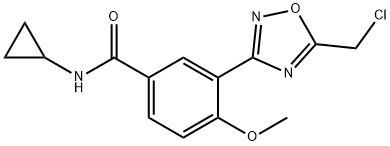 3-[5-(chloromethyl)-1,2,4-oxadiazol-3-yl]-N-cyclopropyl-4-methoxybenzamide Structure