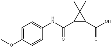 3-{[(4-methoxyphenyl)amino]carbonyl}-2,2-dimethylcyclopropanecarboxylic acid Structure