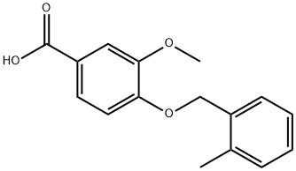 3-甲氧基-4-(2-甲苄基)氧基-苯甲酸, 938232-46-3, 结构式