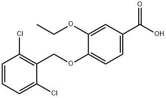 4-[(2,6-dichlorobenzyl)oxy]-3-ethoxybenzoic acid 结构式