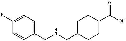 4-[[(4-氟苄基)氨基]甲基]环己烷-1-羧酸,440648-01-1,结构式