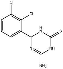 4-amino-6-(2,3-dichlorophenyl)-1,6-dihydro-1,3,5-triazine-2-thiol 化学構造式