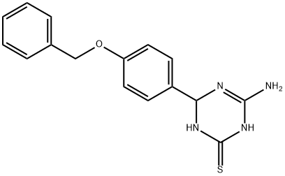 4-amino-6-[4-(benzyloxy)phenyl]-1,6-dihydro-1,3,5-triazine-2-thiol Structure