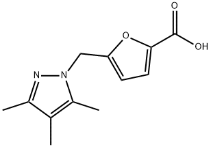 5-[(3,4,5-trimethyl-1H-pyrazol-1-yl)methyl]-2-furoic acid Structure