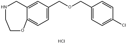 7-{[(4-chlorobenzyl)oxy]methyl}-2,3,4,5-tetrahydro-1,4-benzoxazepine hydrochloride Struktur