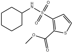 methyl 3-[(cyclohexylamino)sulfonyl]thiophene-2-carboxylate Struktur