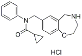 N-phenyl-N-(2,3,4,5-tetrahydro-1,4-benzoxazepin-7-ylmethyl)cyclopropanecarboxamide hydrochloride Structure