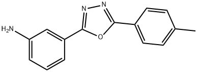 [3-[5-(4-甲基苯基)-1,3,4-恶二唑-2-基]苯基]胺, 775302-21-1, 结构式