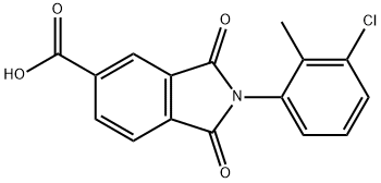 2-(3-chloro-2-methylphenyl)-1,3-dioxoisoindoline-5-carboxylic acid Structure