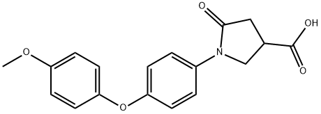 1-[4-(4-甲氧基苯氧基)苯基]-5-氧代吡咯烷-3-羧酸,894609-33-7,结构式