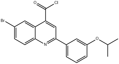6-bromo-2-(3-isopropoxyphenyl)quinoline-4-carbonyl chloride 化学構造式