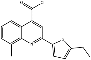2-(5-ethyl-2-thienyl)-8-methylquinoline-4-carbonyl chloride Structure