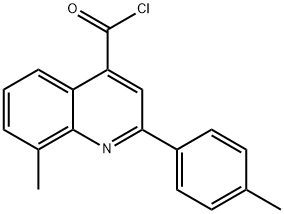 8-甲基-2-(4-甲基苯基)喹啉-4-甲酰氯 结构式