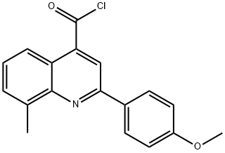 2-(4-甲氧苯基)-8-甲基喹啉-4-甲酰氯, 1160254-43-2, 结构式