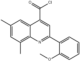 2-(2-甲氧苯基)-6,8-二甲基喹啉-4-甲酰氯, 1160262-81-6, 结构式