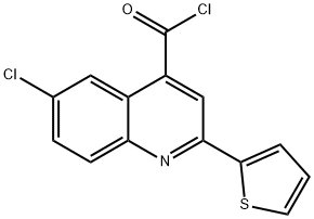 6-氯-2-(2-噻吩)喹啉-4-甲酰氯, 1160263-06-8, 结构式