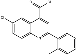 6-chloro-2-(2-methylphenyl)quinoline-4-carbonyl chloride Structure