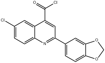 2-(1,3-benzodioxol-5-yl)-6-chloroquinoline-4-carbonyl chloride Structure