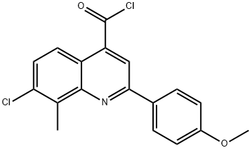 7-chloro-2-(4-methoxyphenyl)-8-methylquinoline-4-carbonyl chloride 化学構造式