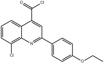 8-chloro-2-(4-ethoxyphenyl)quinoline-4-carbonyl chloride Structure