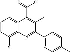 8-chloro-3-methyl-2-(4-methylphenyl)quinoline-4-carbonyl chloride Struktur