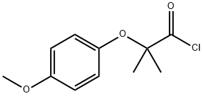 2-(4-甲氧基苯氧基)-2-甲基丙醇基氯化物,4878-04-0,结构式