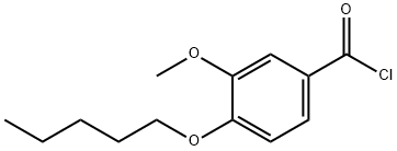 3-methoxy-4-(pentyloxy)benzoyl chloride 化学構造式