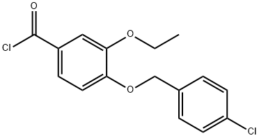 4-[(4-氯苄基)氧基]-3-乙氧基苯甲酰氯, 1160251-15-9, 结构式