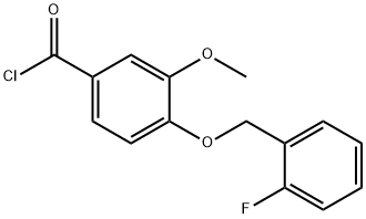 4-[(2-fluorobenzyl)oxy]-3-methoxybenzoyl chloride Structure