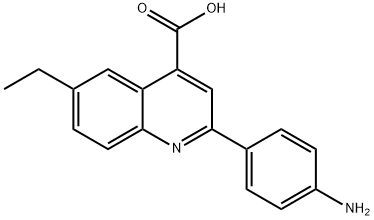 2-(4-氨基苯基)-6-乙基-喹啉-4-羧酸,590358-31-9,结构式